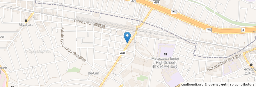 Mapa de ubicacion de 清水歯科医院 en 日本, 东京都/東京都, 世田谷区.