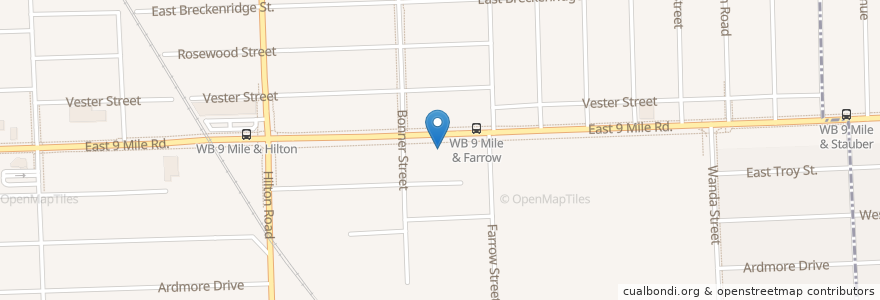 Mapa de ubicacion de Little Friends of Ferndale en Соединённые Штаты Америки, Мичиган, Oakland County, Ferndale.