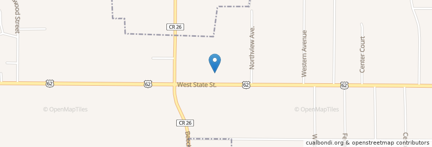 Mapa de ubicacion de Wendy's en Amerika Syarikat, Ohio, Stark County, Alliance.