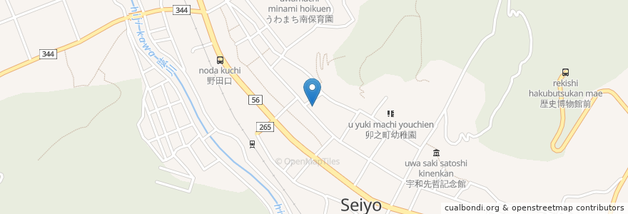 Mapa de ubicacion de 市営有料駐車場 en 日本, 愛媛県, 西予市.