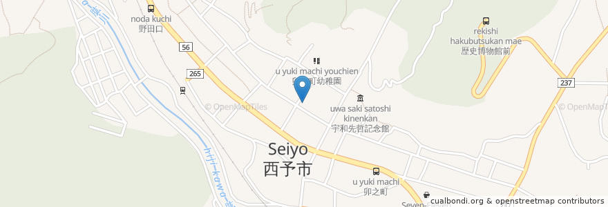 Mapa de ubicacion de 市営第2有料駐車場 en Japon, Préfecture D'Ehime, 西予市.