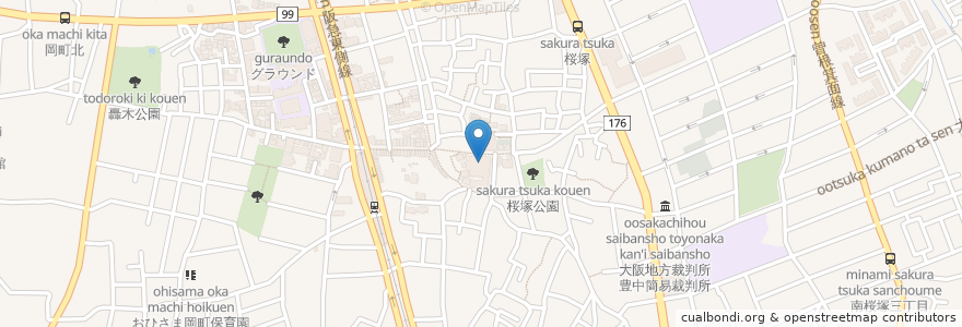 Mapa de ubicacion de おかまちコミュニティカフェ kitto en Japon, Préfecture D'Osaka, Toyonaka.