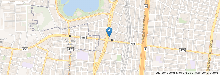 Mapa de ubicacion de 卸)神保町食肉センター en اليابان, 東京都, 台東区.
