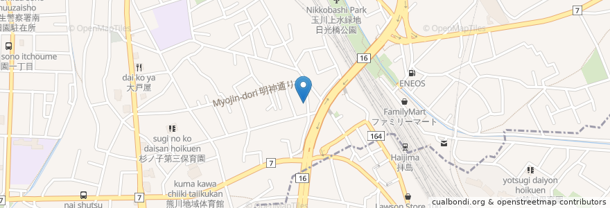 Mapa de ubicacion de さわ木庵 en 日本, 東京都, 福生市.
