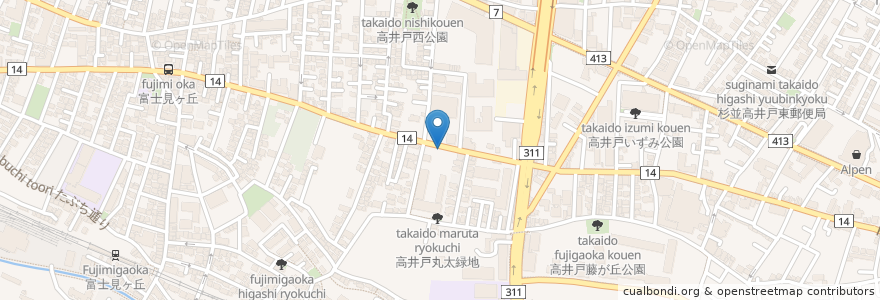 Mapa de ubicacion de オリックスレンタカー en ژاپن, 東京都, 杉並区.