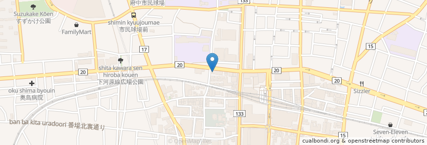 Mapa de ubicacion de 寿町クリニック en Japão, Tóquio, 府中市.