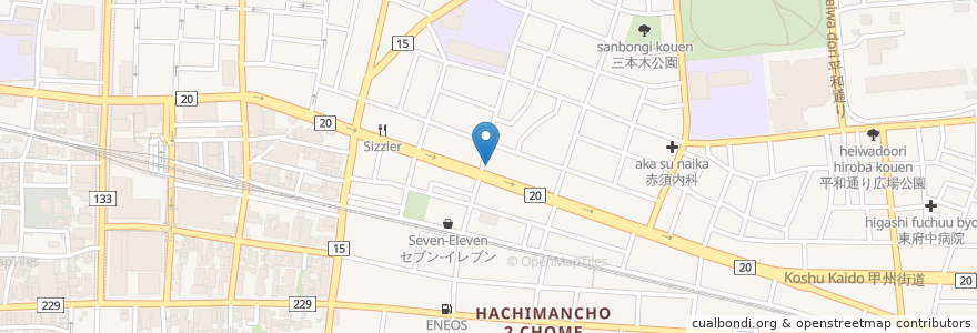 Mapa de ubicacion de 動物救急センター en Jepun, 東京都, 府中市.