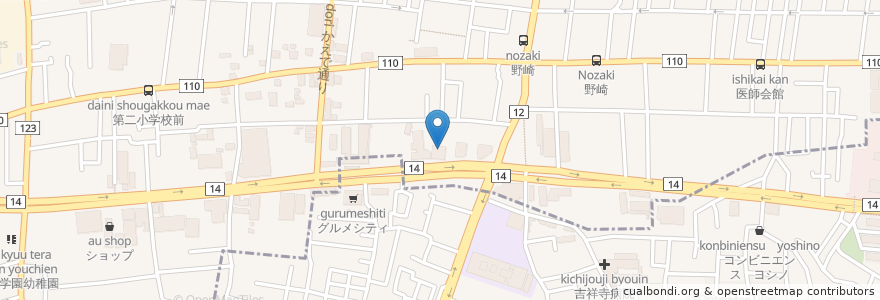 Mapa de ubicacion de 自遊空間 en Japão, Tóquio, 三鷹市.