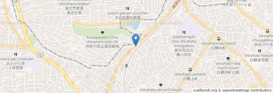 Mapa de ubicacion de 富士屋 en Jepun, 神奈川県, 横浜市, 神奈川区.