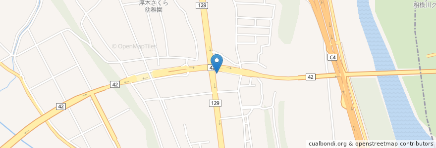 Mapa de ubicacion de マルトマ en Giappone, Prefettura Di Kanagawa, 厚木市.