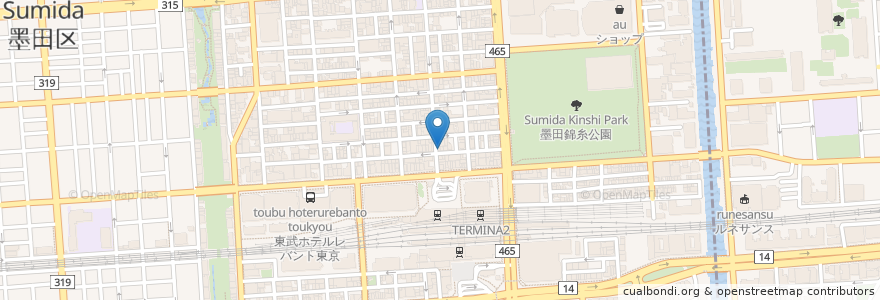 Mapa de ubicacion de しお丸 en 日本, 東京都, 墨田区.