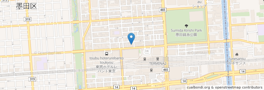 Mapa de ubicacion de たかがい歯科クリニック en Japon, Tokyo, 墨田区.