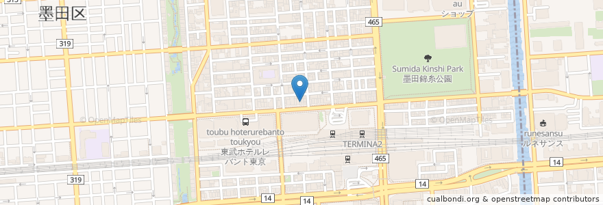 Mapa de ubicacion de 中華風居酒屋龍馬 en Япония, Токио, Сумида.
