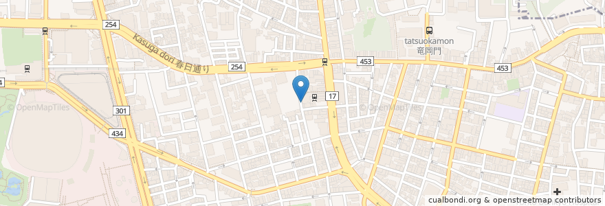 Mapa de ubicacion de 本郷三丁目自転車駐輪場 en ژاپن, 東京都, 文京区.