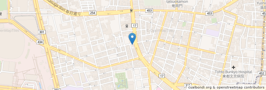Mapa de ubicacion de 我流担々麺 en Japon, Tokyo, 文京区.