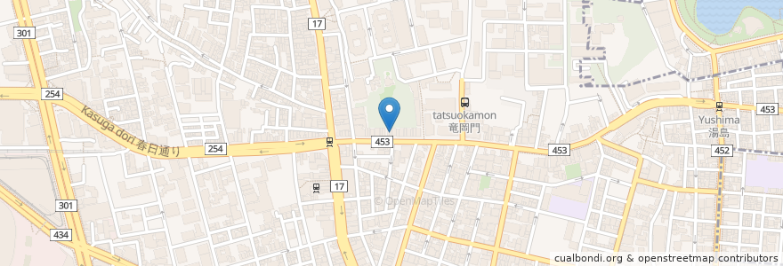 Mapa de ubicacion de 中華料理萬成園 en Japão, Tóquio, 文京区.