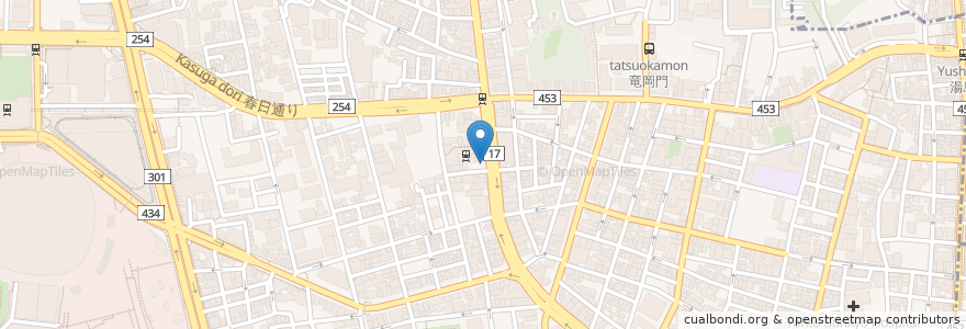 Mapa de ubicacion de 豚とん拍子 en Japonya, 東京都, 文京区.