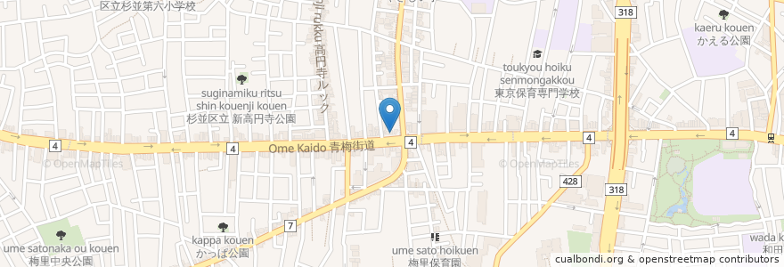 Mapa de ubicacion de きがる en Japón, Tokio, Suginami.