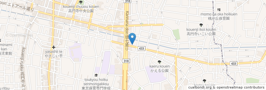 Mapa de ubicacion de 鳥焼しん助 en اليابان, 東京都, 杉並区.