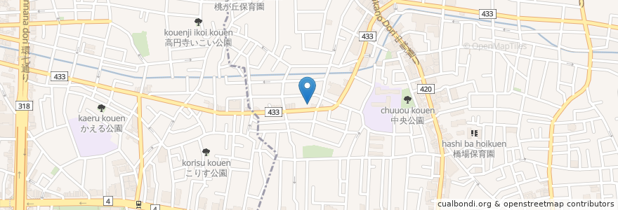 Mapa de ubicacion de りばーす en Giappone, Tokyo, 中野区.