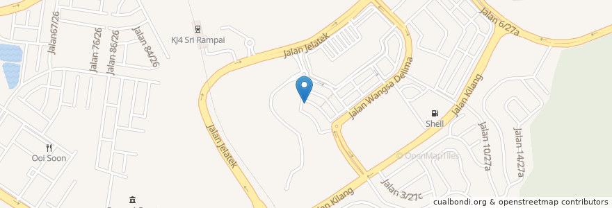 Mapa de ubicacion de Mee Udang Mak Jah Kuala Sepetang en Malaysia, Selangor, Kuala Lumpur.