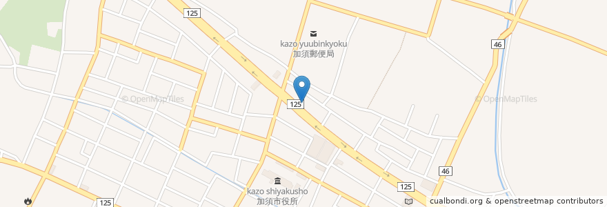 Mapa de ubicacion de しゃぶ葉 加須店 en Japon, Préfecture De Saitama, Kazo.
