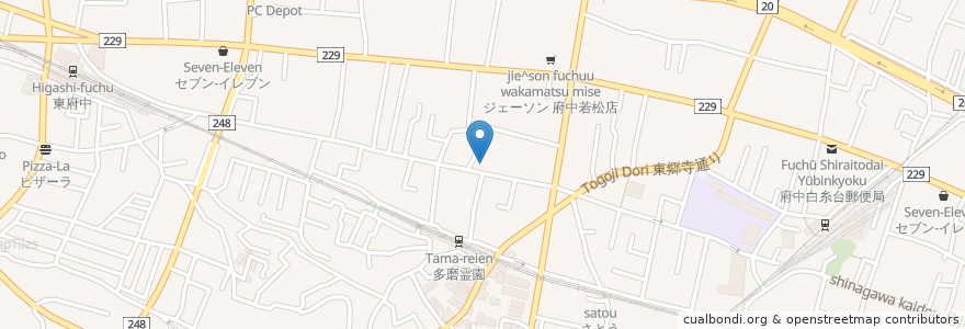 Mapa de ubicacion de Bicycle station laidback en Japón, Tokio, Fuchu.