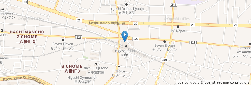 Mapa de ubicacion de はなの舞 en Japan, Tokyo, Fuchu.