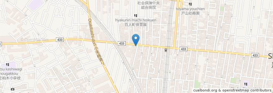 Mapa de ubicacion de Sガスト en 日本, 東京都, 新宿区.