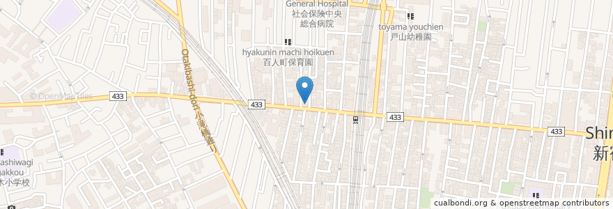 Mapa de ubicacion de らあめん花月 en ژاپن, 東京都, 新宿区.