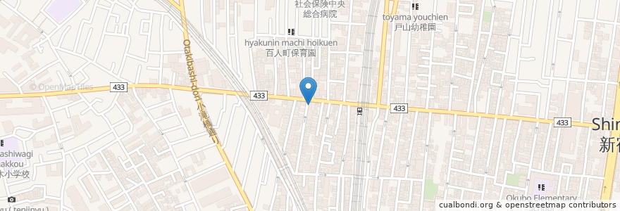 Mapa de ubicacion de 龍生堂 en اليابان, 東京都, 新宿区.