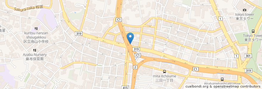 Mapa de ubicacion de あじと en Japan, Tokio, 港区.