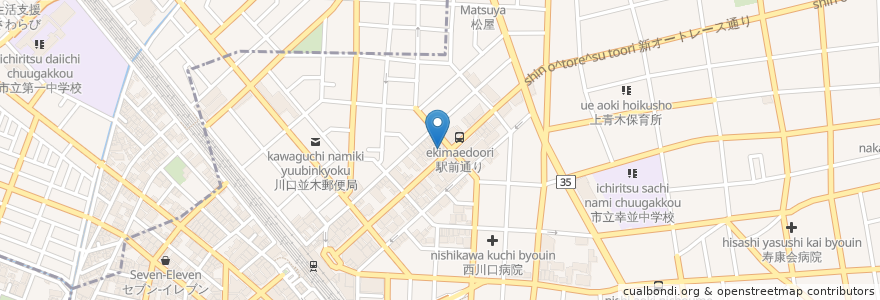 Mapa de ubicacion de 多々良 en 日本, 埼玉県, 川口市.