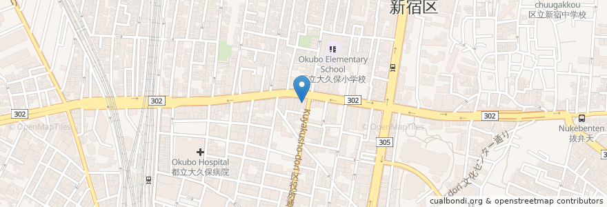 Mapa de ubicacion de ダイコクドラッグ en ژاپن, 東京都, 新宿区.