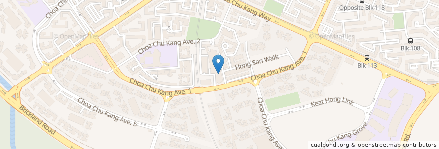 Mapa de ubicacion de Domino's Pizza en シンガポール, Southwest.