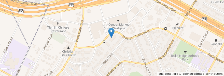 Mapa de ubicacion de South Austin Medical Clinic: Canon Todd A MD en 美利坚合众国/美利堅合眾國, 得克萨斯州 / 德克薩斯州 / 德薩斯州, Travis County, 奥斯汀 / 柯士甸.
