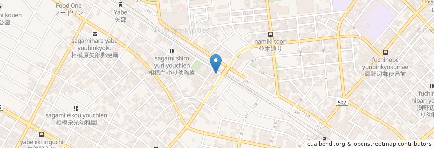 Mapa de ubicacion de かどや健康ハーフデイ en Japan, 神奈川県, 相模原市, 中央区.