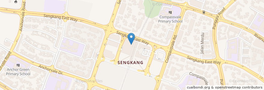 Mapa de ubicacion de Pizza Hut en Singapour, Northeast.