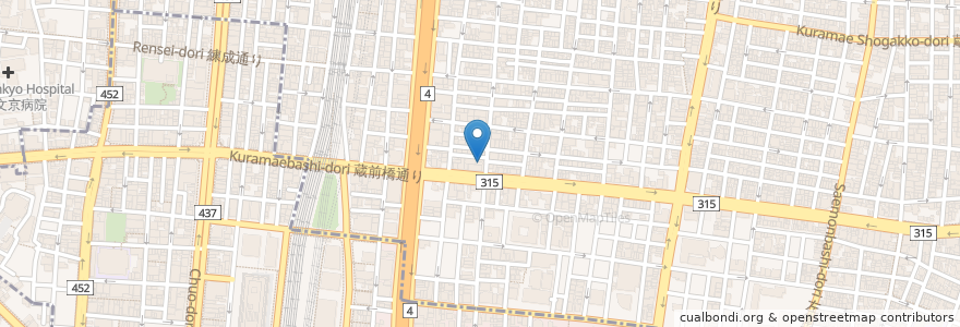 Mapa de ubicacion de 純福音めぐみ教会 en Giappone, Tokyo, 台東区.