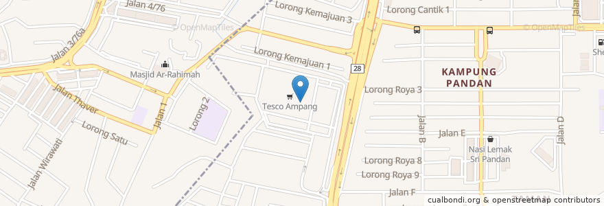 Mapa de ubicacion de KFC en Malesia, Selangor, Majlis Perbandaran Ampang Jaya.