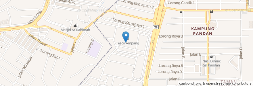 Mapa de ubicacion de Pizza Hut en Malásia, Selangor, Majlis Perbandaran Ampang Jaya.