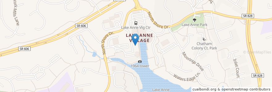 Mapa de ubicacion de Lake Anne Brew House en Estados Unidos Da América, Virgínia, Fairfax County, Reston, Reston.
