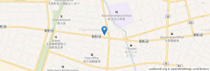 Mapa de ubicacion de 東和銀行大泉支店 en Japan, Präfektur Gunma, 邑楽郡, 大泉町.