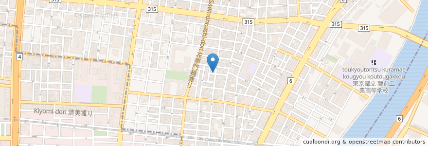 Mapa de ubicacion de オルゲル音楽院 en اليابان, 東京都, 台東区.