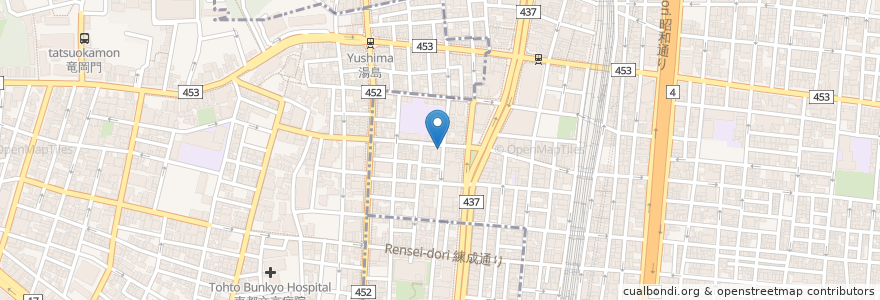 Mapa de ubicacion de かず味家 en Japonya, 東京都.