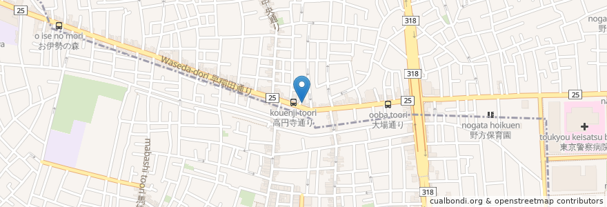 Mapa de ubicacion de 川崎歯科クリニック en Japon, Tokyo, 杉並区.