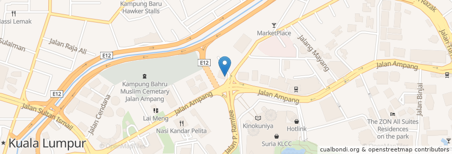 Mapa de ubicacion de Public Bank en Malásia, Selangor, Kuala Lumpur.