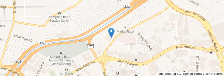 Mapa de ubicacion de AmBank en Malesia, Selangor, Kuala Lumpur.