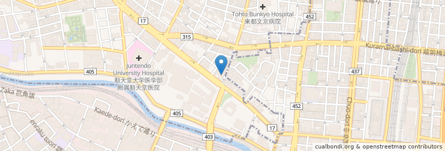 Mapa de ubicacion de 御茶ノ水聖橋クリニック en 日本, 東京都, 文京区, 千代田区.