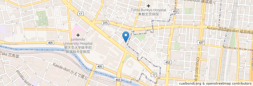 Mapa de ubicacion de ケイワ薬局 en 日本, 東京都, 文京区, 千代田区.